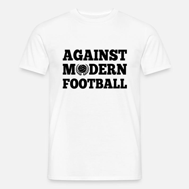 Imod moderne fodbold - Mænd T-shirt - hvid