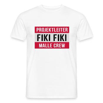 Projektleiter Fiki Fiki Malle Crew - Party feiern - Männer T-Shirt - Weiß - Vorne - AI Model Male 178 dark (178cm)