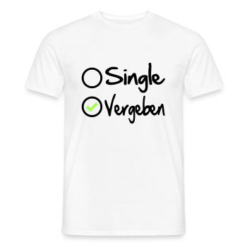 Ehefrau Ehemann Vergeben Verheiratet besetzt - Männer T-Shirt - Weiß - Vorne - AI Model Male 178 dark (178cm)