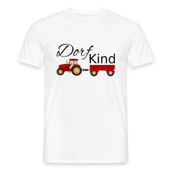 Dorfkind mit rotem Traktor - Männer T-Shirt - Weiß - Vorne - AI Model Male 178 dark (178cm)
