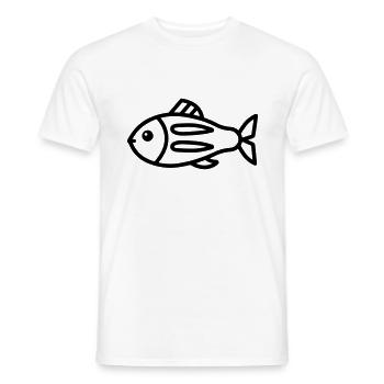 Fish - Men's T-Shirt - white - Front - AI Model Male 178 dark (178cm)