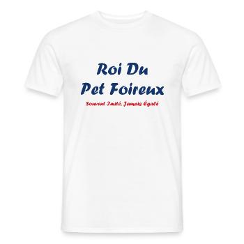Roi du pet foireux - T-shirt homme - blanc - Devant - AI Model Male 178 dark (178cm)