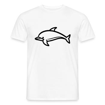 Delfin - Männer T-Shirt - Weiß - Vorne - AI Model Male 178 dark (178cm)