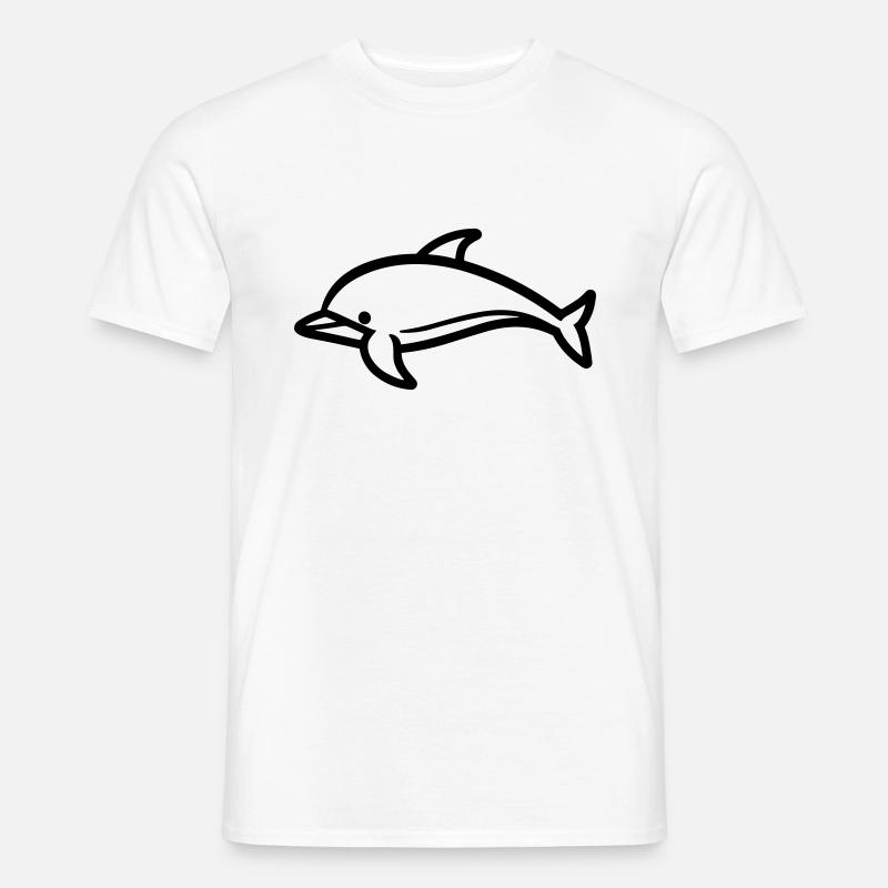Delfin - Männer T-Shirt - Weiß