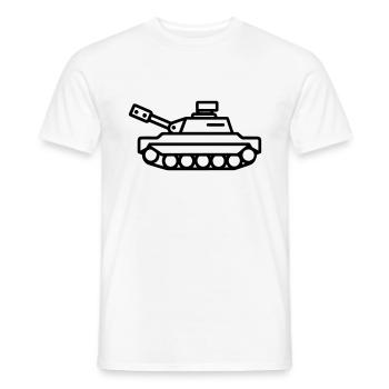 Panzer - Männer T-Shirt - Weiß - Vorne - AI Model Male 178 dark (178cm)