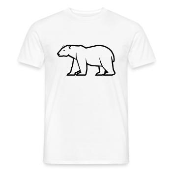 Polar bear - Men's T-Shirt - white - Front - AI Model Male 178 dark (178cm)