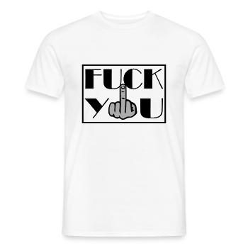 Fuck You Fuck You Majeur - T-shirt homme - blanc - Devant - AI Model Male 178 dark (178cm)