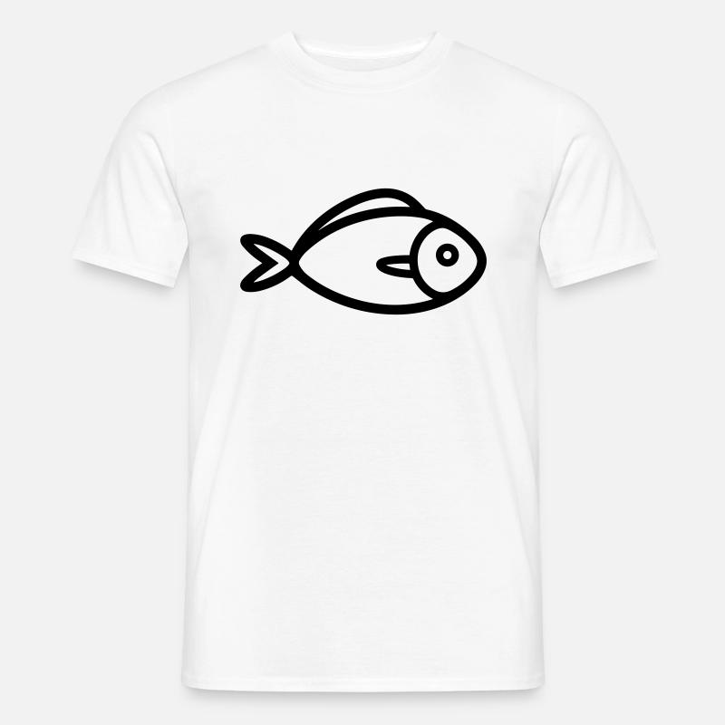 Fisch - Männer T-Shirt - Weiß