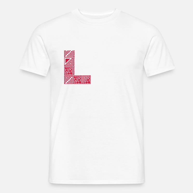 Buchstabe L - Männer T-Shirt - Weiß
