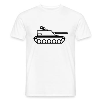 Panzer - Männer T-Shirt - Weiß - Vorne - AI Model Male 178 dark (178cm)