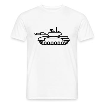 Panzer - Männer T-Shirt - Weiß - Vorne - AI Model Male 178 dark (178cm)