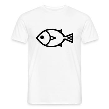 Fish - Men's T-Shirt - white - Front - AI Model Male 178 dark (178cm)
