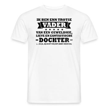 Ik ben een trotse Vader van een geweldige lieve - Heren T-shirt - wit - Voor - AI Model Male 178 dark (178cm)
