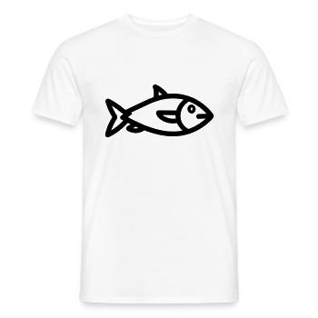 Fish - Men's T-Shirt - white - Front - AI Model Male 178 dark (178cm)