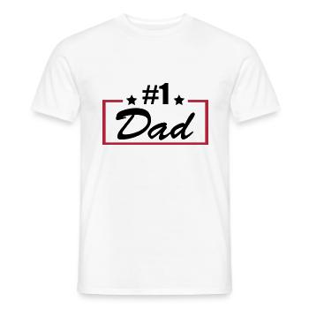 #1 Dad - Männer T-Shirt - Weiß - Vorne - AI Model Male 178 dark (178cm)