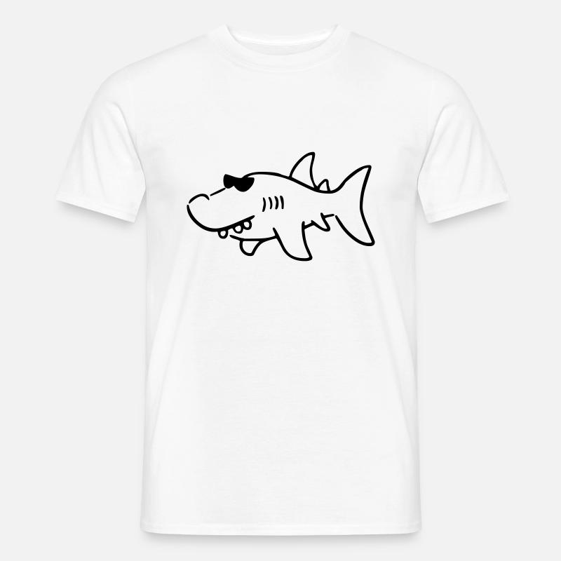Hai - Männer T-Shirt - Weiß