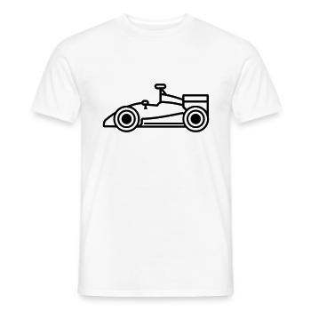 F1-Rennwagen - Männer T-Shirt - Weiß - Vorne - AI Model Male 178 dark (178cm)