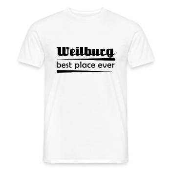 Weilburg - Stadt best place ever - Männer T-Shirt - Weiß - Vorne - AI Model Male 178 dark (178cm)