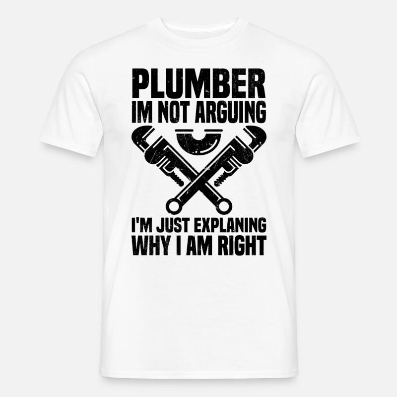 Klempner - Männer T-Shirt - Weiß