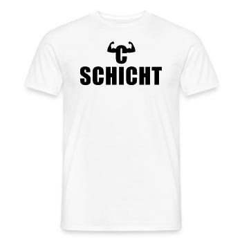 C Schicht Schichtarbeiter - Männer T-Shirt - Weiß - Vorne - AI Model Male 178 dark (178cm)