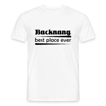 Backnang - Stadt best place ever - Männer T-Shirt - Weiß - Vorne - AI Model Male 178 dark (178cm)