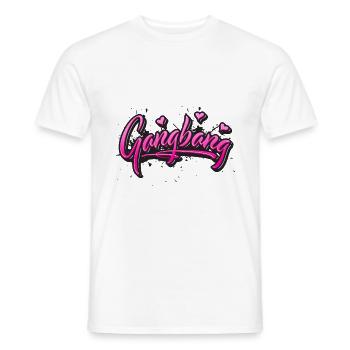 Gangbang pink Hearts Splash Graffiti - Männer T-Shirt - Weiß - Vorne - AI Model Male 178 dark (178cm)