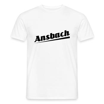 Ansbach - Textdesign mit Stadtnamen - Männer T-Shirt - Weiß - Vorne - AI Model Male 178 dark (178cm)