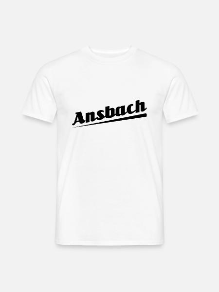 Ansbach - Textdesign mit Stadtnamen - Männer T-Shirt - Weiß
