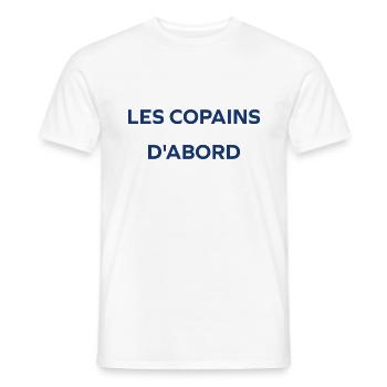 les copains d'abord - T-shirt homme - blanc - Devant - AI Model Male 178 dark (178cm)