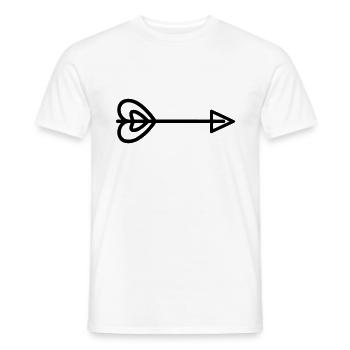 Herz-Pfeil - Männer T-Shirt - Weiß - Vorne - AI Model Male 178 dark (178cm)