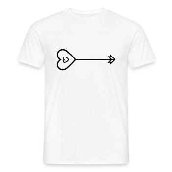 Herz-Pfeil - Männer T-Shirt - Weiß - Vorne - AI Model Male 178 dark (178cm)