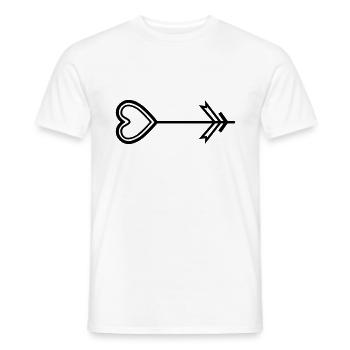 Herz-Pfeil - Männer T-Shirt - Weiß - Vorne - AI Model Male 178 dark (178cm)