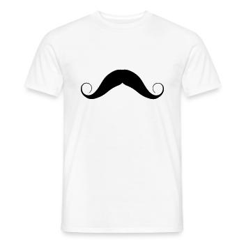 Moustache - T-shirt homme - blanc - Devant - AI Model Male 178 dark (178cm)