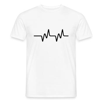 Heartbeat - Men's T-Shirt - white - Front - AI Model Male 178 dark (178cm)