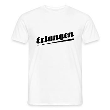 Erlangen - Textdesign mit Stadtnamen - Männer T-Shirt - Weiß - Vorne - AI Model Male 178 dark (178cm)