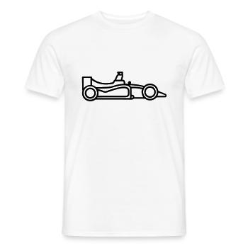 voiture de course - T-shirt homme - blanc - Devant - AI Model Male 178 dark (178cm)