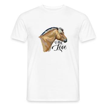 Norwegian fjord horse gift fjord pony - Men's T-Shirt - white - Front - AI Model Male 178 dark (178cm)