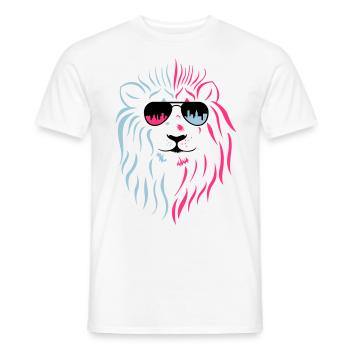 city lion - T-shirt homme - blanc - Devant - AI Model Male 178 dark (178cm)