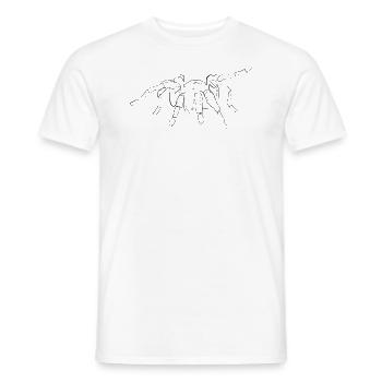 Tarantula Spider - one line drawing - Men's T-Shirt - white - Front - AI Model Male 178 dark (178cm)
