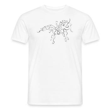 Araignées motif animal - one line drawing - T-shirt homme - blanc - Devant - AI Model Male 178 dark (178cm)