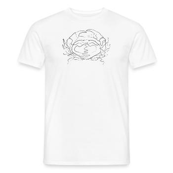 Cancer - one line drawing - Men's T-Shirt - white - Front - AI Model Male 178 dark (178cm)