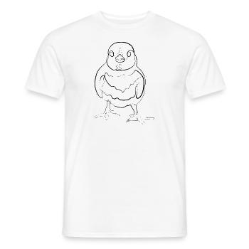 Poulet bébé poussin - one line drawing - T-shirt homme - blanc - Devant - AI Model Male 178 dark (178cm)