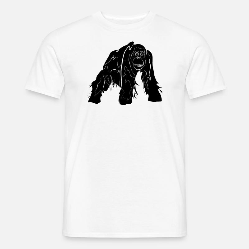 Orang Utan Affe - Männer T-Shirt - Weiß