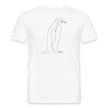 Pinguin Zeichnung - Männer T-Shirt - Weiß - Vorne - AI Model Male 178 dark (178cm)