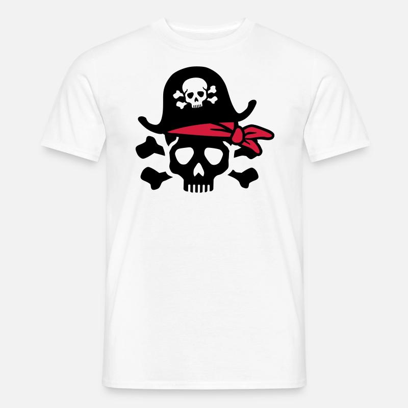 Pirat - Männer T-Shirt - Weiß