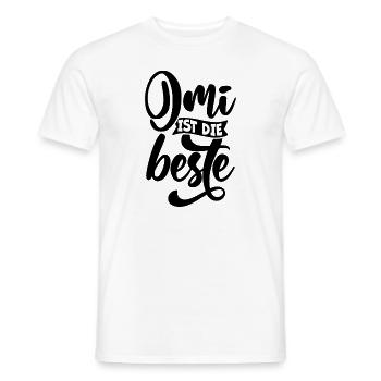 Oma ist die beste - Männer T-Shirt - Weiß - Vorne - AI Model Male 178 dark (178cm)