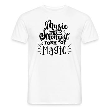 musique - T-shirt homme - blanc - Devant - AI Model Male 178 dark (178cm)