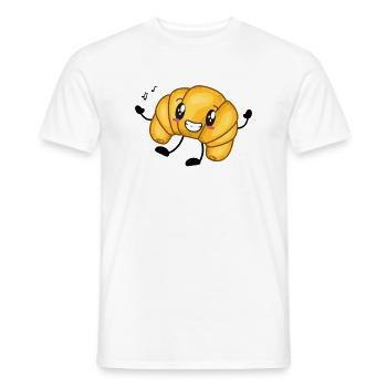 croissant - T-shirt homme - blanc - Devant - AI Model Male 178 dark (178cm)