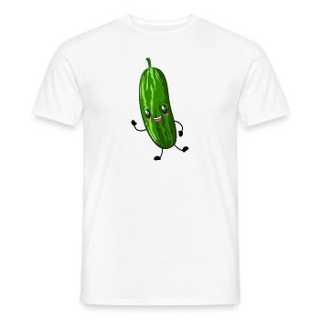 Concombre cornichon - T-shirt homme - blanc - Devant - AI Model Male 178 dark (178cm)