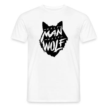wolf - Men's T-Shirt - white - Front - AI Model Male 178 dark (178cm)